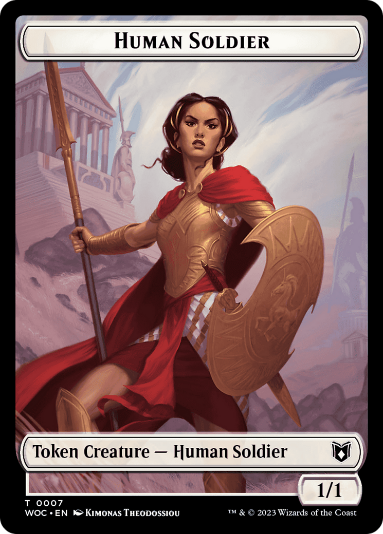 Pirate // Human Soldier Double-Sided Token [Wilds of Eldraine Commander Tokens] | Fandemonia Ltd