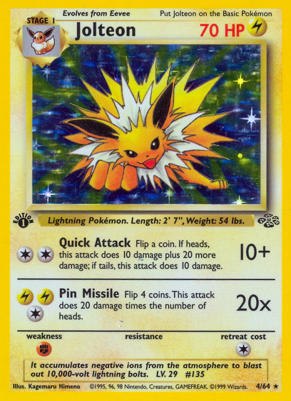 Jolteon (4/64) [Jungle 1st Edition] | Fandemonia Ltd