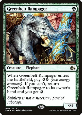 Greenbelt Rampager [Aether Revolt Promos] | Fandemonia Ltd