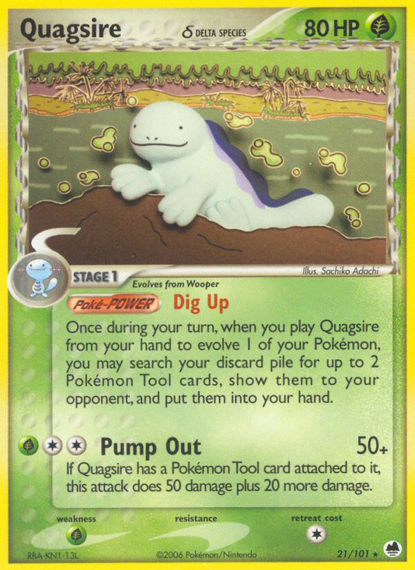 Quagsire (21/101) (Delta Species) [EX: Dragon Frontiers] | Fandemonia Ltd