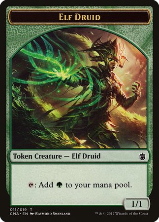 Elf Druid Token (011) [Commander Anthology Tokens] | Fandemonia Ltd