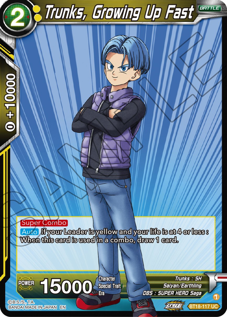 Trunks, Growing Up Fast (BT18-117) [Dawn of the Z-Legends] | Fandemonia Ltd