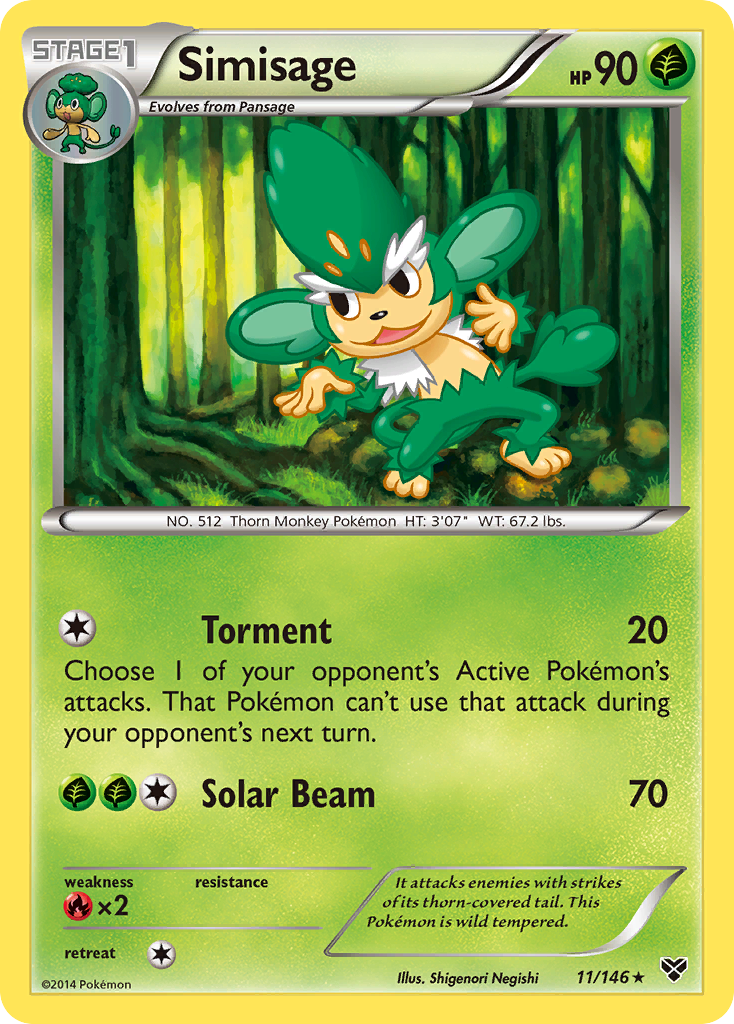 Simisage (11/146) [XY: Base Set] | Fandemonia Ltd