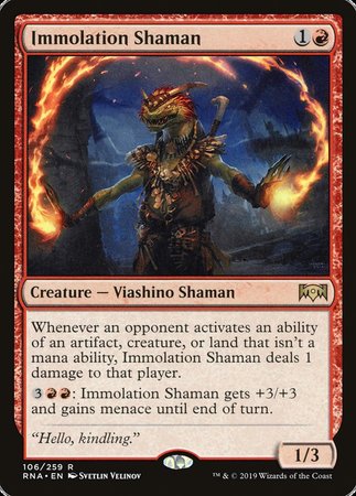 Immolation Shaman [Ravnica Allegiance] | Fandemonia Ltd