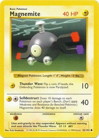 Magnemite (53/102) [Base Set Shadowless Unlimited] | Fandemonia Ltd