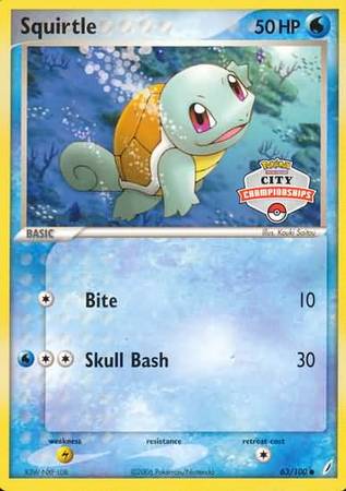 Squirtle (63/100) (City Championship Promo) [EX: Crystal Guardians] | Fandemonia Ltd