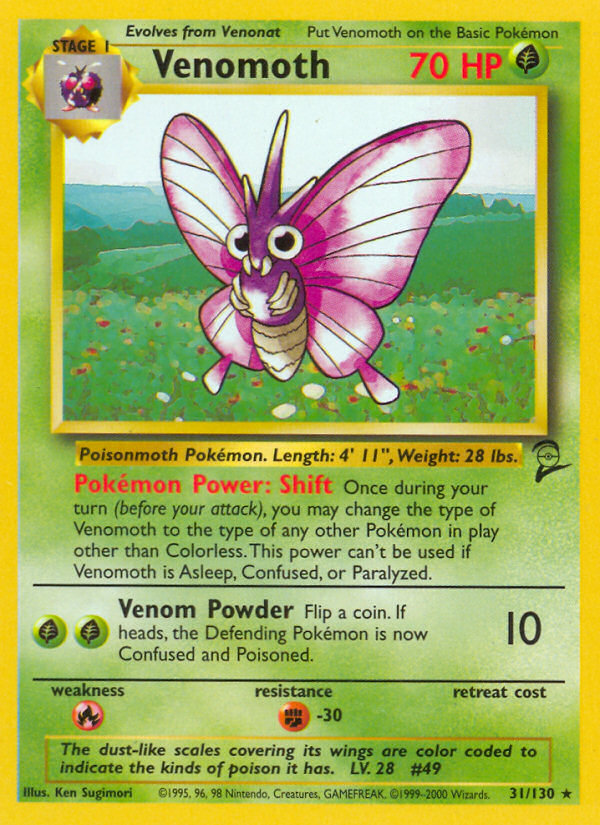 Venomoth (31/130) [Base Set 2] | Fandemonia Ltd