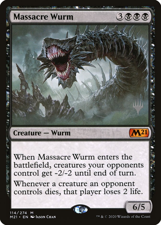 Massacre Wurm (Promo Pack) [Core Set 2021 Promos] | Fandemonia Ltd