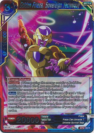 Golden Frieza, Sovereign Technique [BT9-106] | Fandemonia Ltd