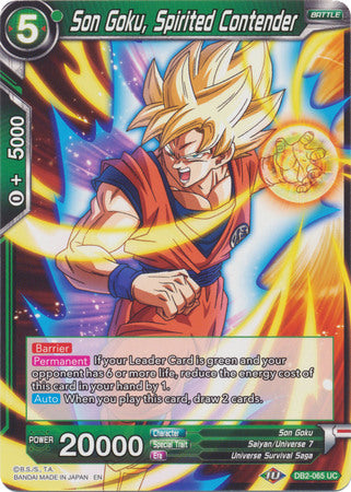 Son Goku, Spirited Contender [DB2-065] | Fandemonia Ltd