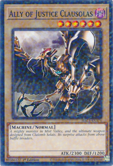 Ally of Justice Clausolas (Duel Terminal) [HAC1-EN076] Common | Fandemonia Ltd