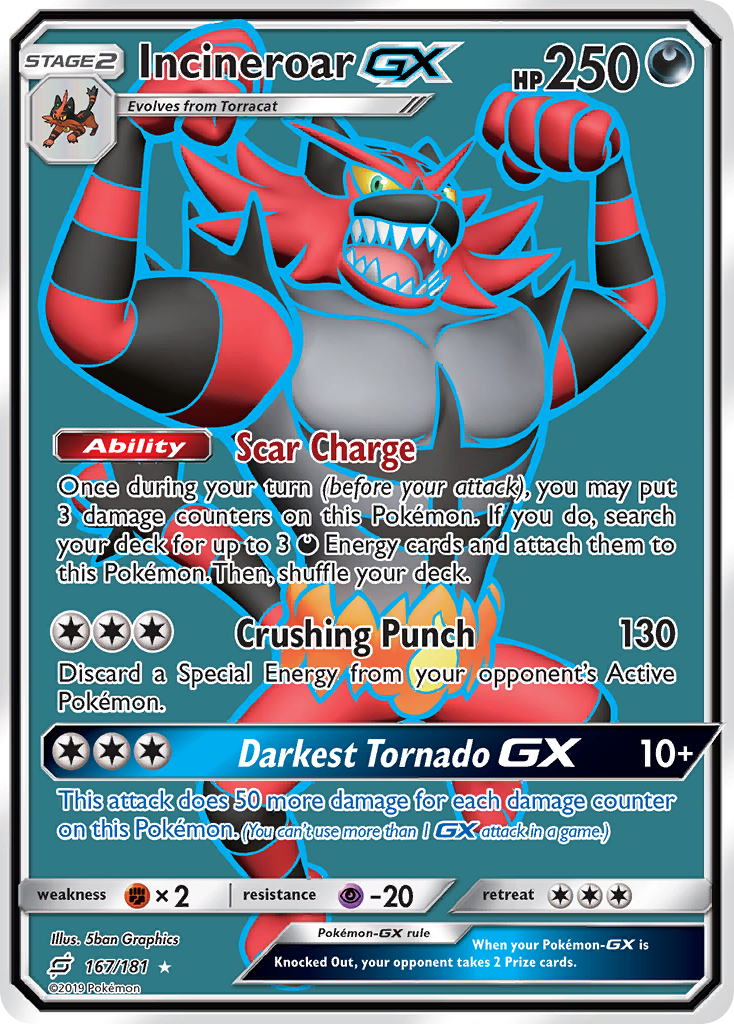 Incineroar GX (167/181) [Sun & Moon: Team Up] | Fandemonia Ltd