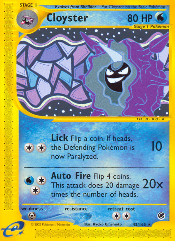 Cloyster (42/165) [Expedition: Base Set] | Fandemonia Ltd