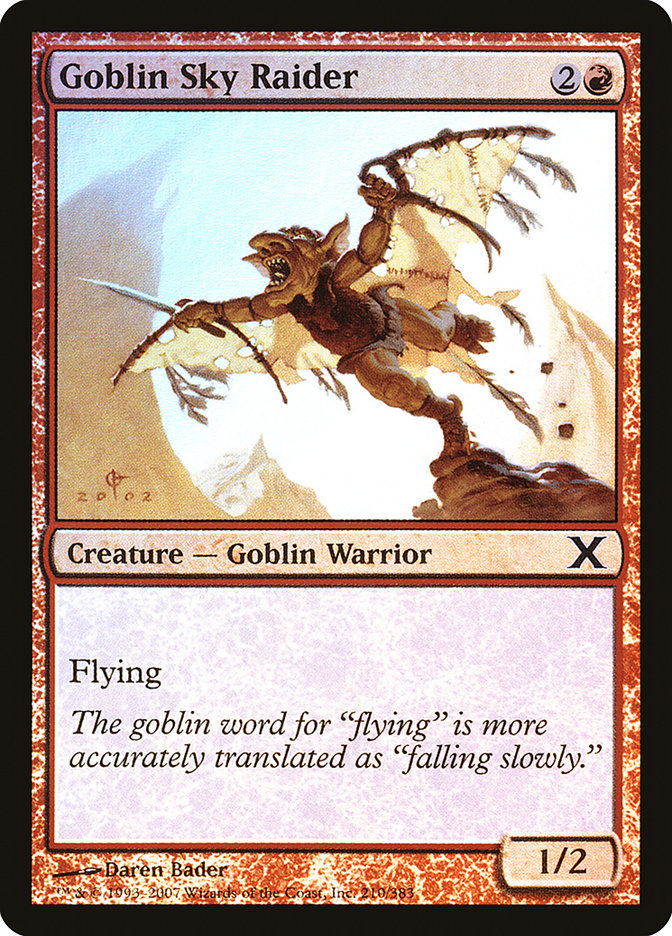 Goblin Sky Raider (Premium Foil) [Tenth Edition] | Fandemonia Ltd