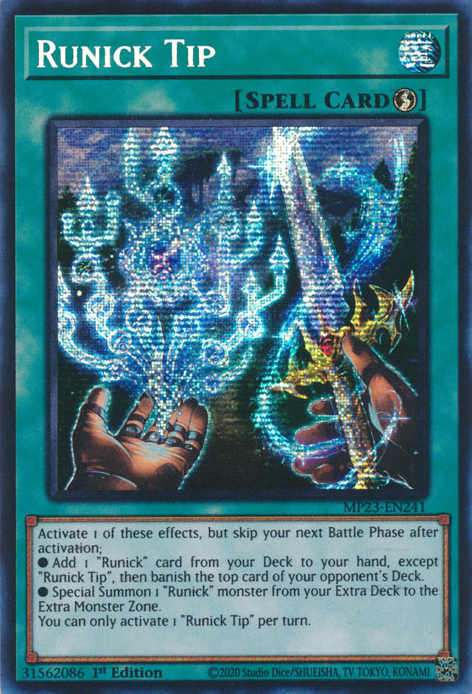 Runick Tip [MP23-EN241] Prismatic Secret Rare | Fandemonia Ltd