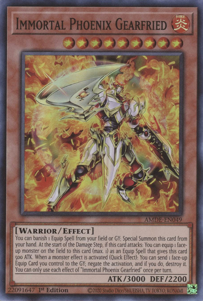 Immortal Phoenix Gearfried [AMDE-EN049] Super Rare | Fandemonia Ltd