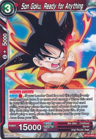 Son Goku, Ready for Anything [BT12-006] | Fandemonia Ltd