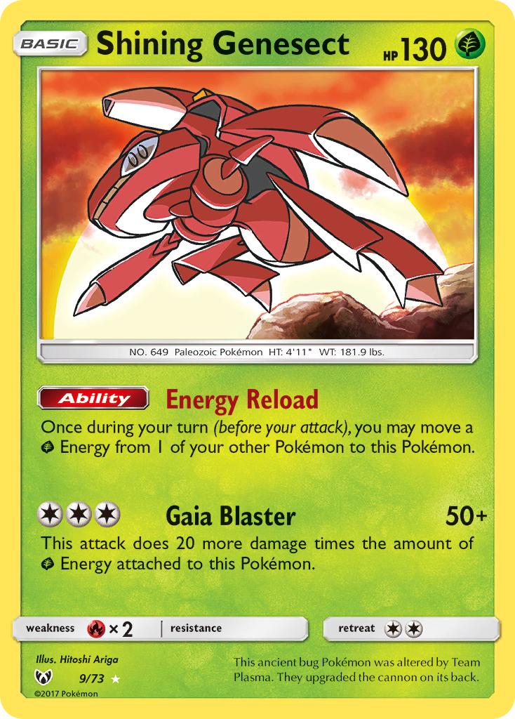 Shining Genesect (9/73) [Sun & Moon: Shining Legends] | Fandemonia Ltd