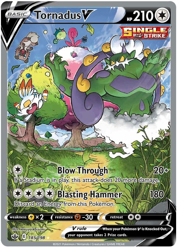 Tornadus V (185/198) [Sword & Shield: Chilling Reign] | Fandemonia Ltd