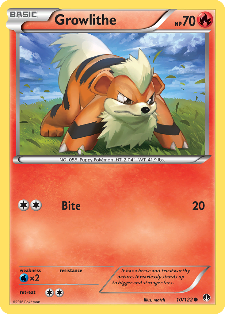 Growlithe (10/122) [XY: BREAKpoint] | Fandemonia Ltd