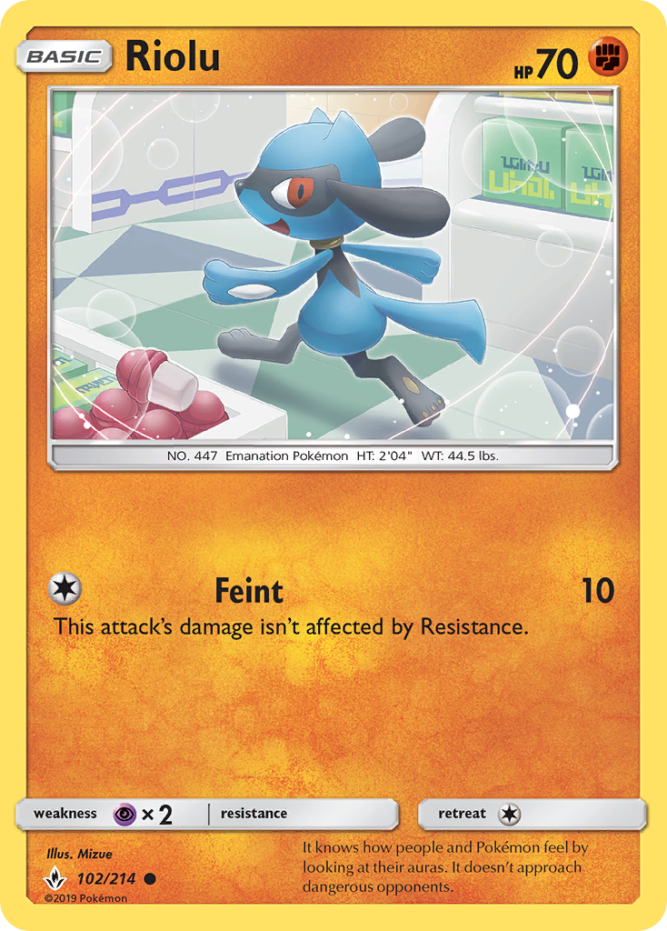 Riolu (102/214) [Sun & Moon: Unbroken Bonds] | Fandemonia Ltd