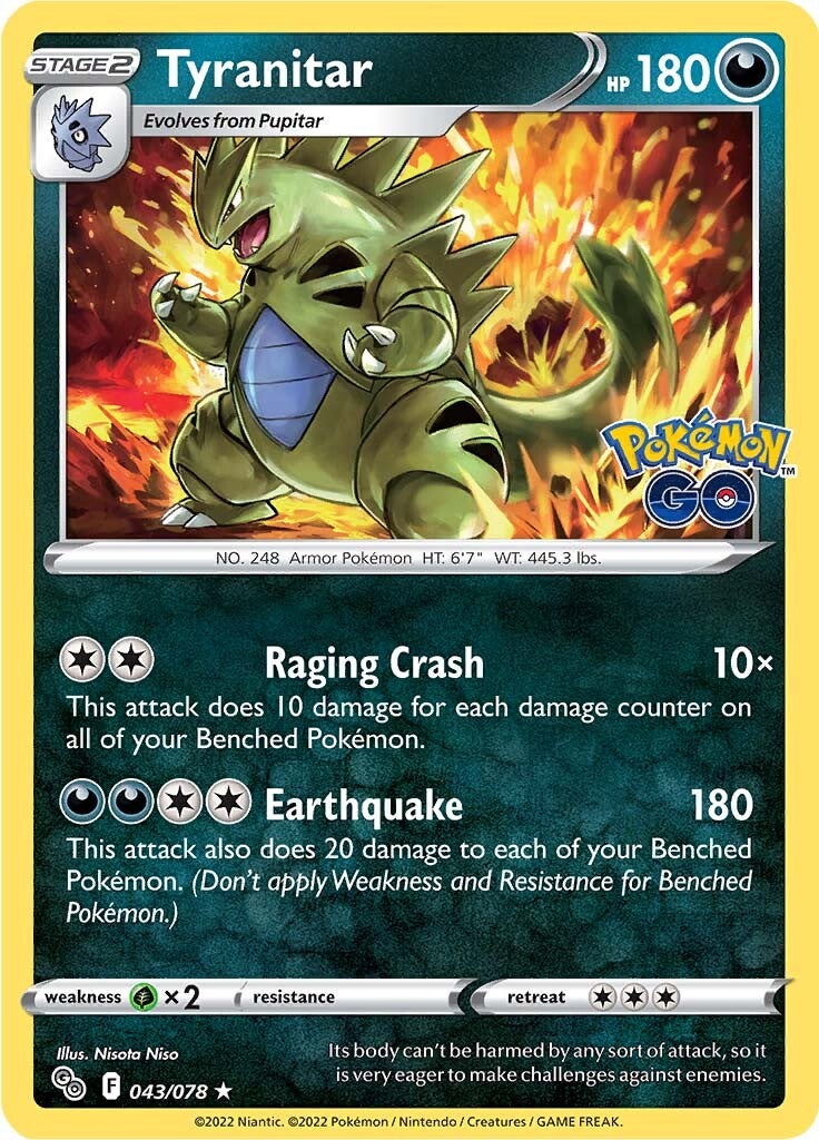 Tyranitar (043/078) [Pokémon GO] | Fandemonia Ltd