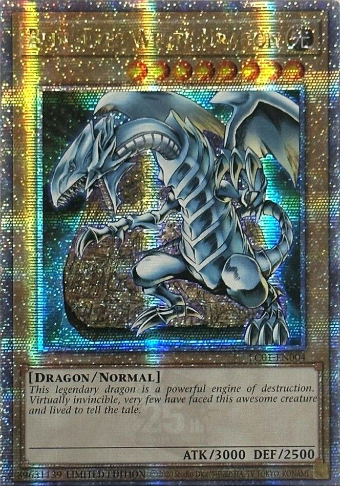 Blue-Eyes White Dragon (25th Anniversary) [LC01-EN004] Quarter Century Secret Rare | Fandemonia Ltd