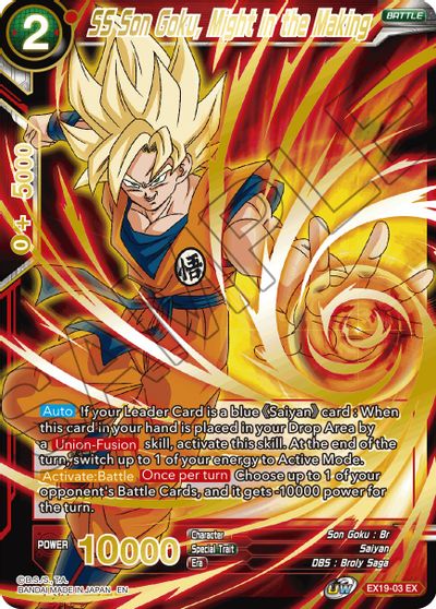 SS Son Goku, Might in the Making [EX19-03] | Fandemonia Ltd