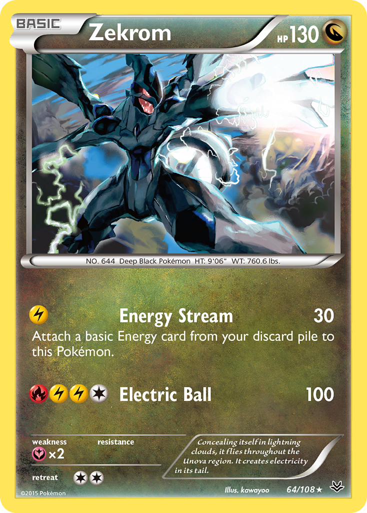 Zekrom (64/108) [XY: Roaring Skies] | Fandemonia Ltd