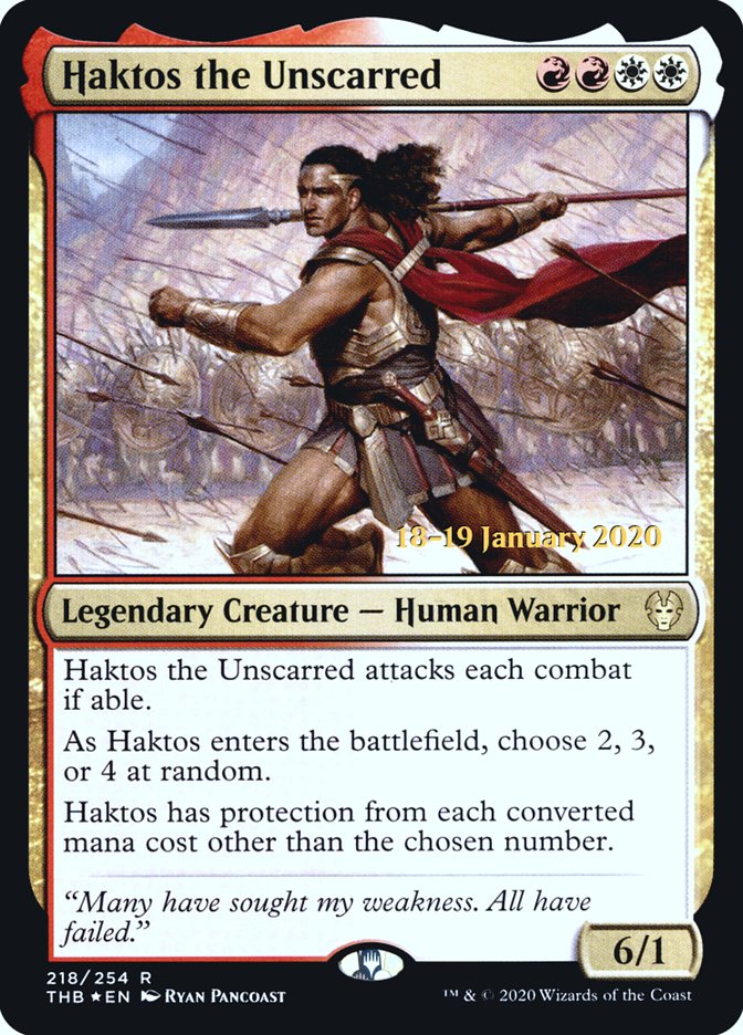 Haktos the Unscarred [Theros Beyond Death Prerelease Promos] | Fandemonia Ltd