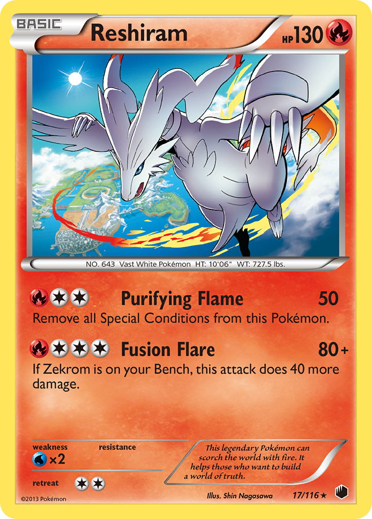 Reshiram (17/116) [Black & White: Plasma Freeze] | Fandemonia Ltd