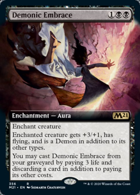 Demonic Embrace (Extended Art) [Core Set 2021] | Fandemonia Ltd