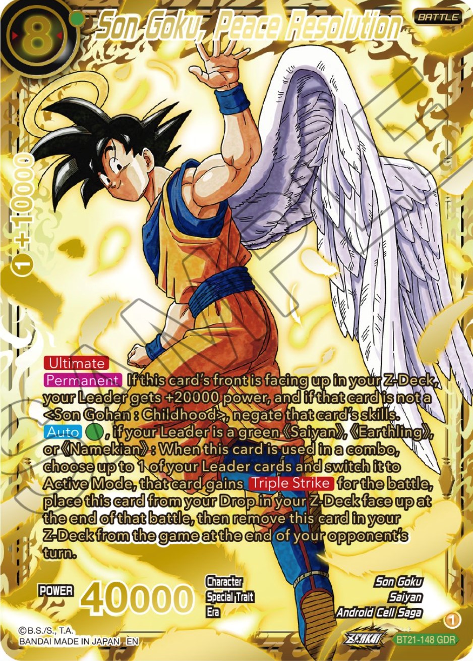 Son Goku, Peace Resolution (God Rare) (BT21-148) [Wild Resurgence] | Fandemonia Ltd