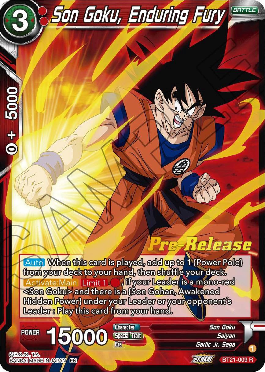 Son Goku, Enduring Fury (BT21-009) [Wild Resurgence Pre-Release Cards] | Fandemonia Ltd