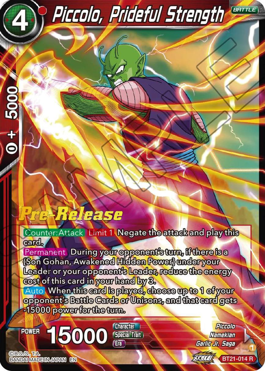 Piccolo, Prideful Strength (BT21-014) [Wild Resurgence Pre-Release Cards] | Fandemonia Ltd