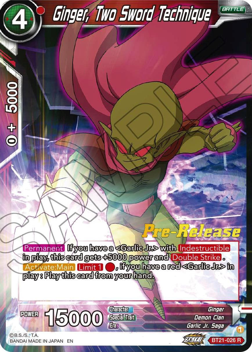 Ginger, Two Sword Technique (BT21-026) [Wild Resurgence Pre-Release Cards] | Fandemonia Ltd