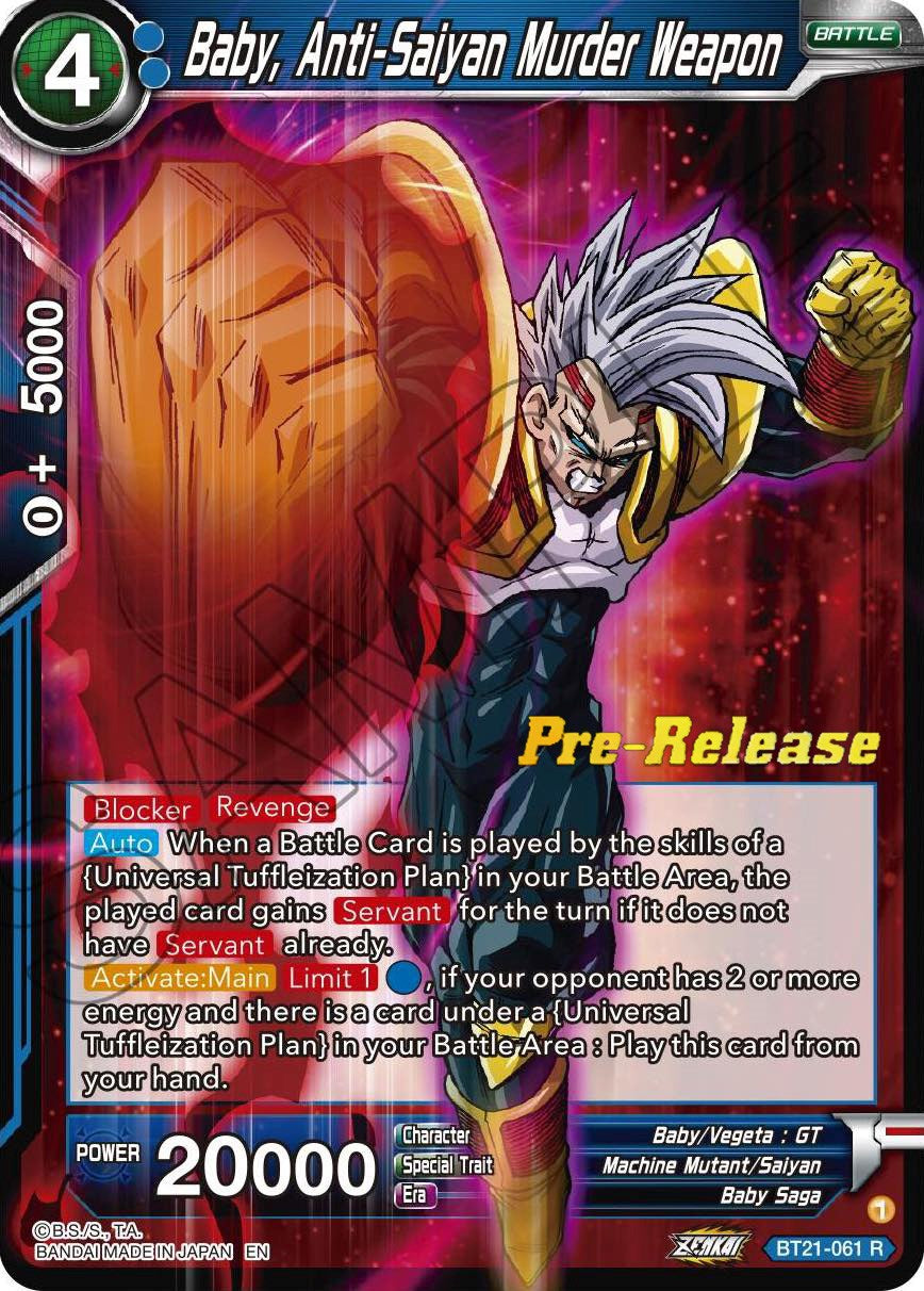 Baby, Anti-Saiyan Murder Weapon (BT21-061) [Wild Resurgence Pre-Release Cards] | Fandemonia Ltd