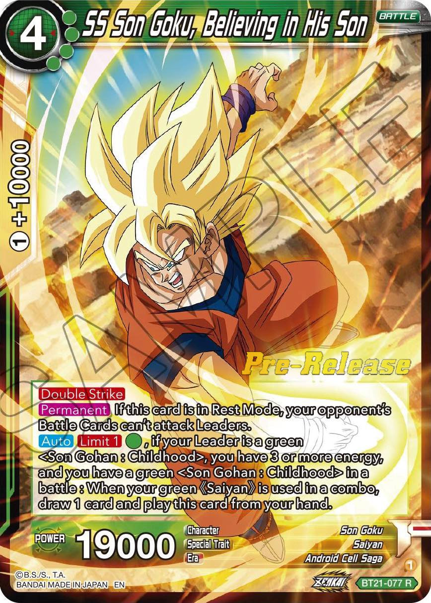 SS Son Goku, Believing in His Son (BT21-077) [Wild Resurgence Pre-Release Cards] | Fandemonia Ltd