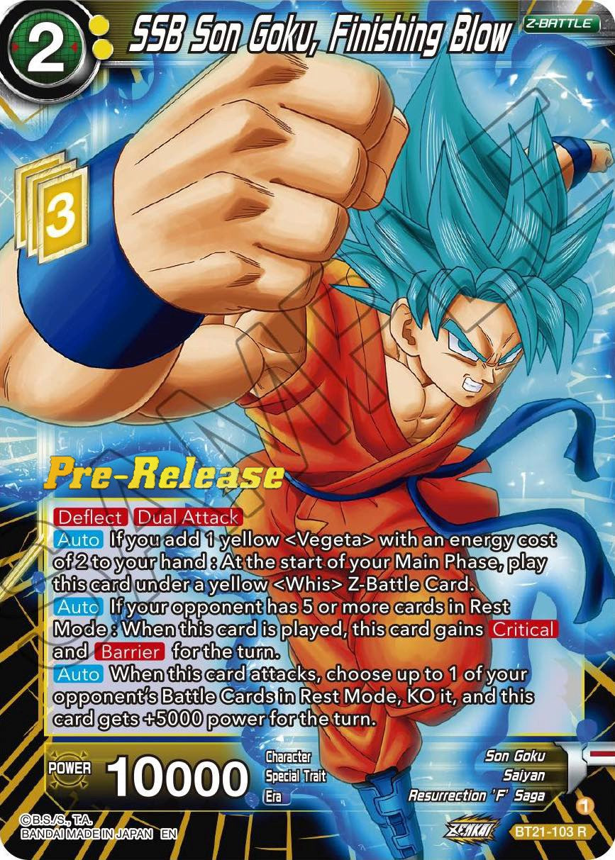 SSB Son Goku, Finishing Blow (BT21-103) [Wild Resurgence Pre-Release Cards] | Fandemonia Ltd