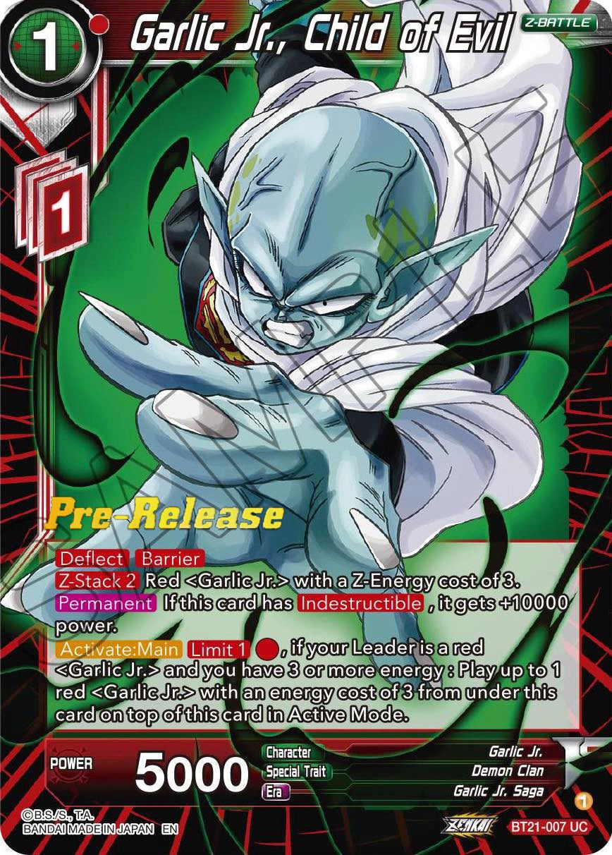 Garlic Jr., Child of Evil (BT21-007) [Wild Resurgence Pre-Release Cards] | Fandemonia Ltd