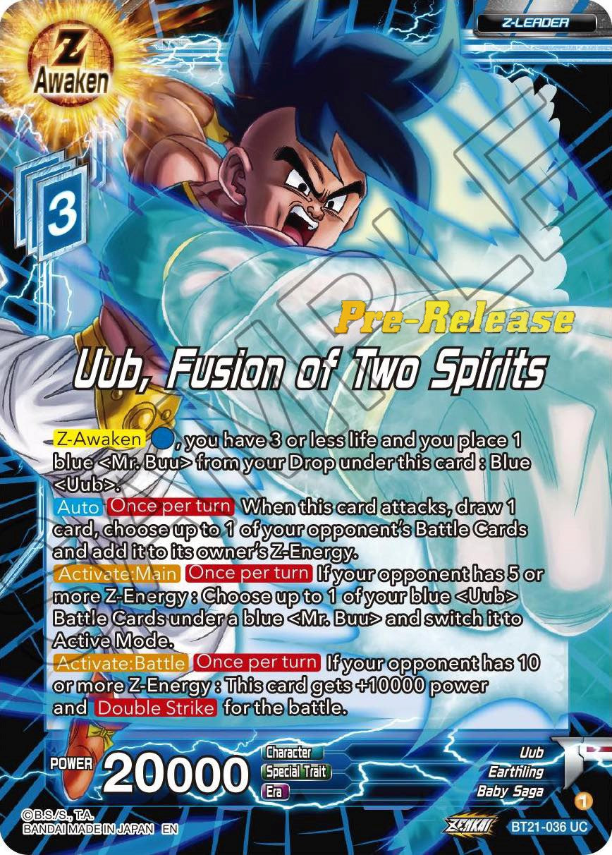 Uub, Fusion of Two Spirits (BT21-036) [Wild Resurgence Pre-Release Cards] | Fandemonia Ltd