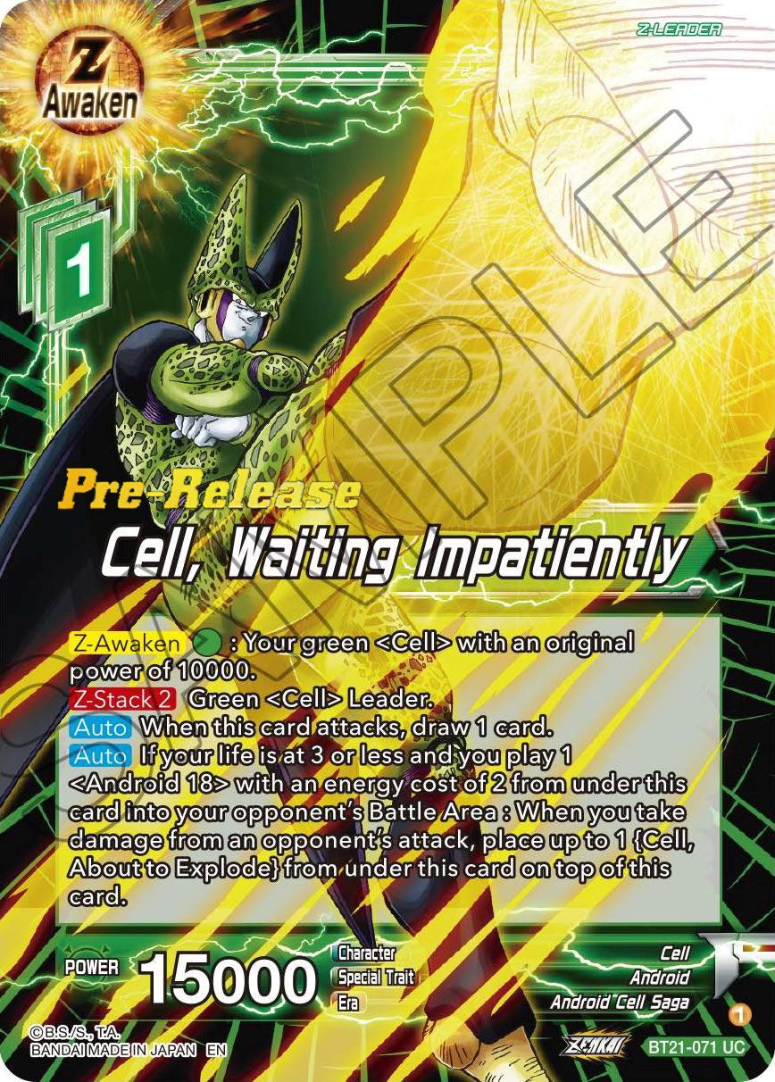 Cell, Waiting Impatiently (BT21-071) [Wild Resurgence Pre-Release Cards] | Fandemonia Ltd