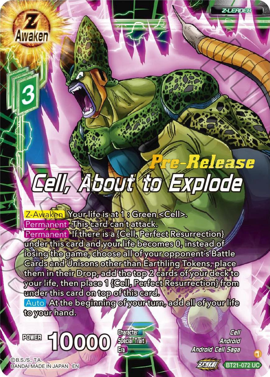 Cell, About to Explode (BT21-072) [Wild Resurgence Pre-Release Cards] | Fandemonia Ltd