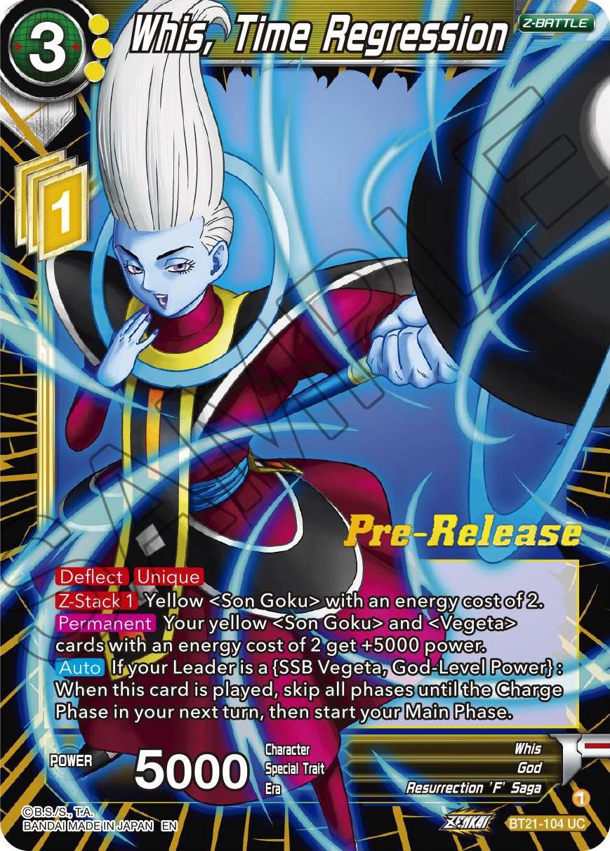 Whis, Time Regression (BT21-104) [Wild Resurgence Pre-Release Cards] | Fandemonia Ltd