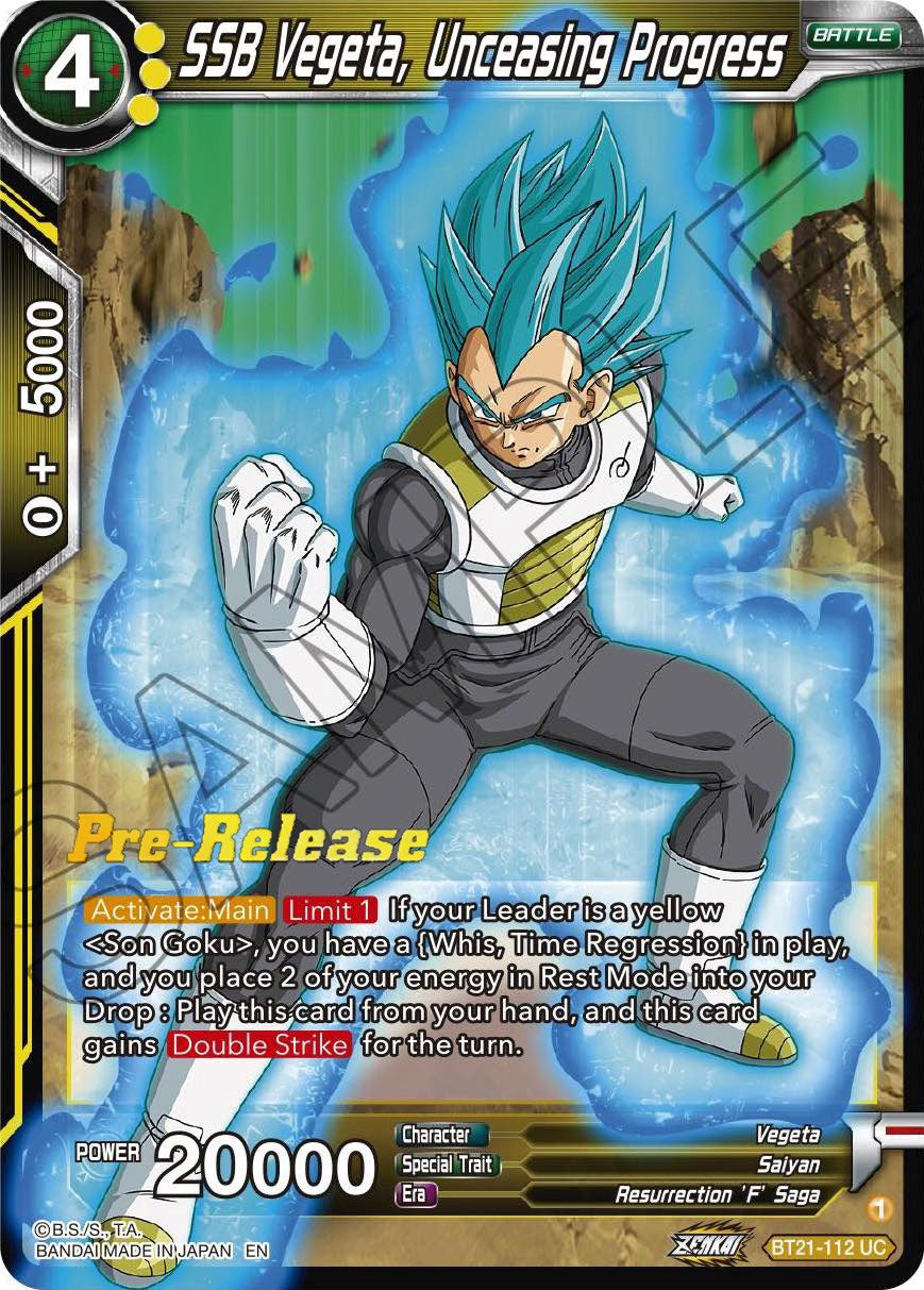 SSB Vegeta, Unceasing Progress (BT21-112) [Wild Resurgence Pre-Release Cards] | Fandemonia Ltd