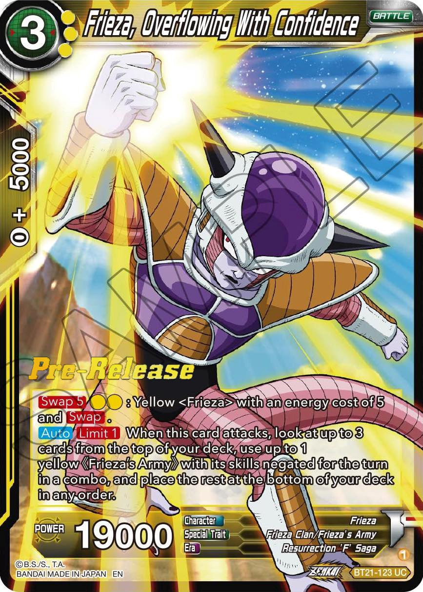 Frieza, Overflowing With Confidence (BT21-123) [Wild Resurgence Pre-Release Cards] | Fandemonia Ltd