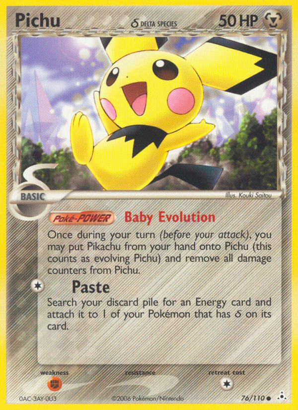 Pichu (76/110) (Delta Species) [EX: Holon Phantoms] | Fandemonia Ltd