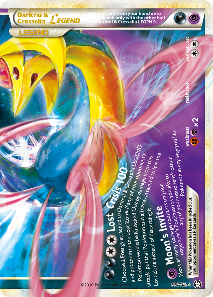 Darkrai & Cresselia LEGEND (100/102) [HeartGold & SoulSilver: Triumphant] | Fandemonia Ltd