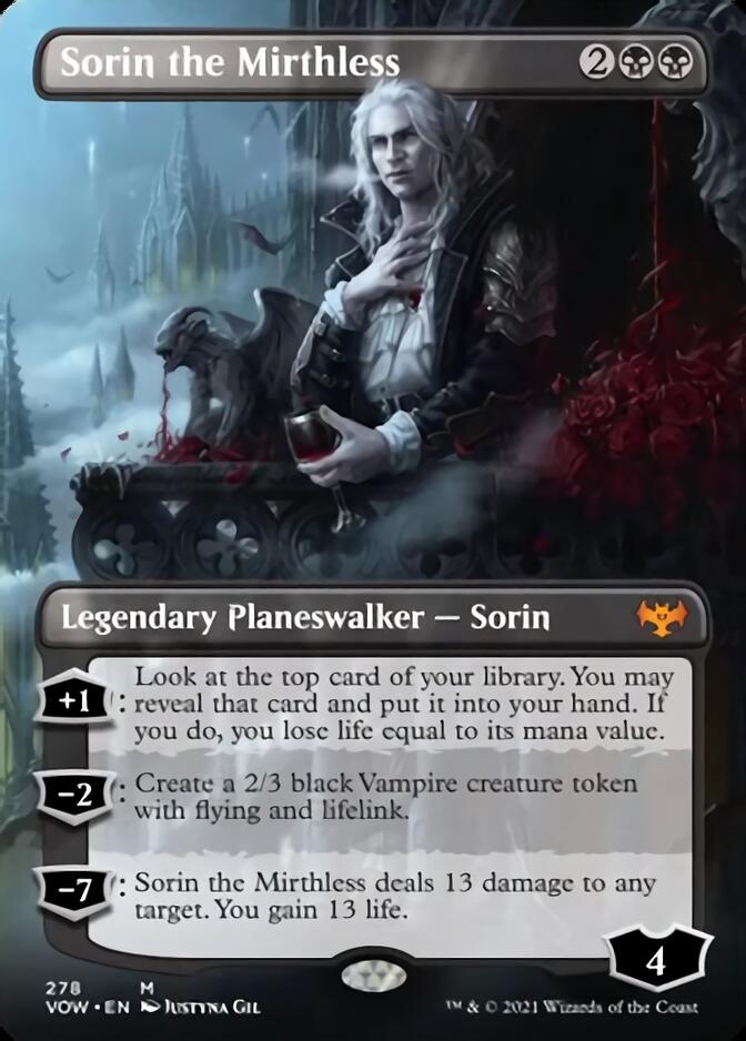 Sorin the Mirthless (Borderless) [Innistrad: Crimson Vow] | Fandemonia Ltd