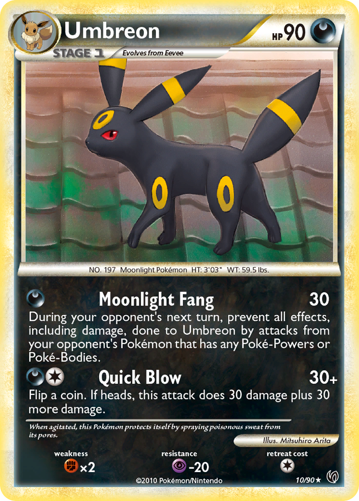 Umbreon (10/90) [HeartGold & SoulSilver: Undaunted] | Fandemonia Ltd